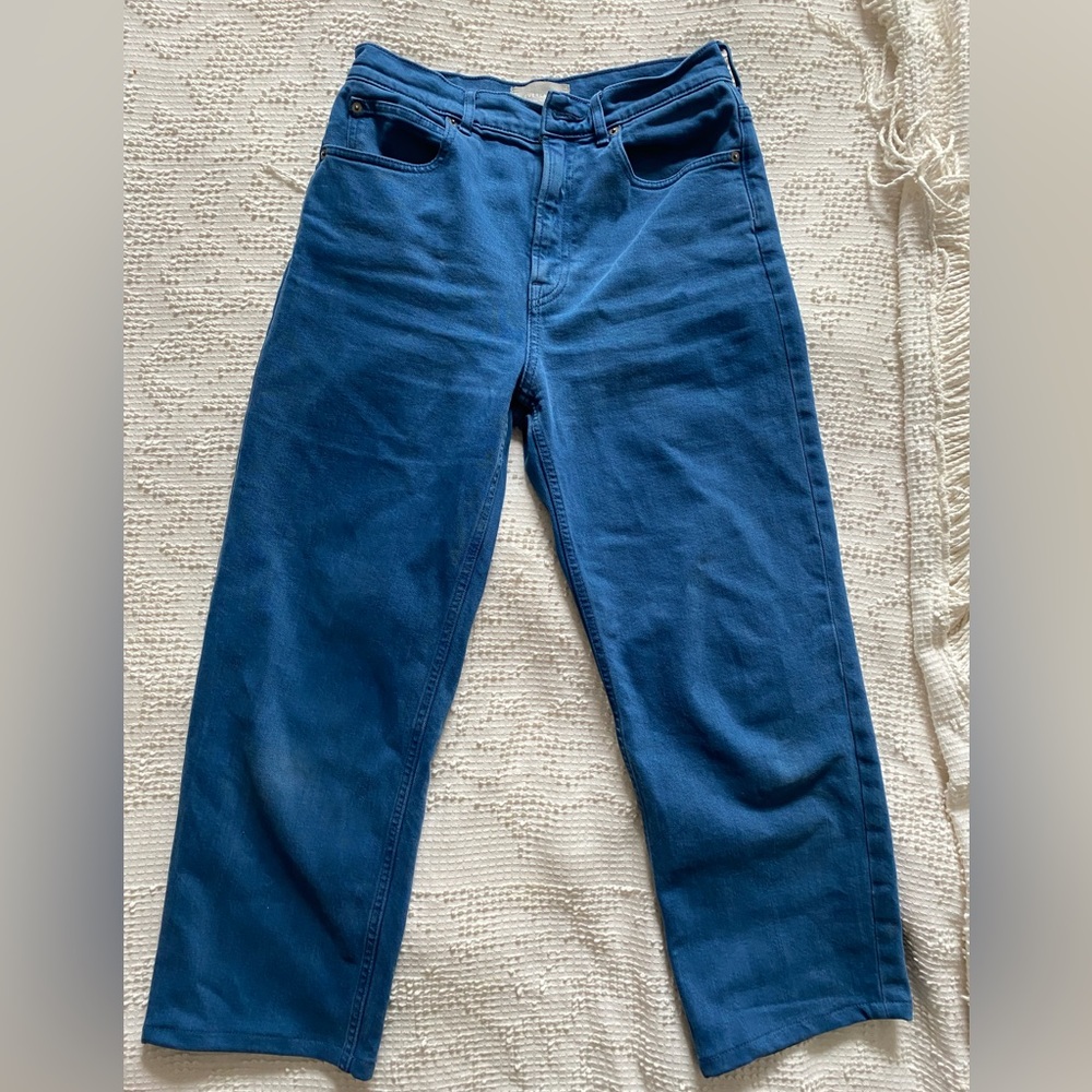 Everlane The Way High Straight Leg Jeans in Blue
